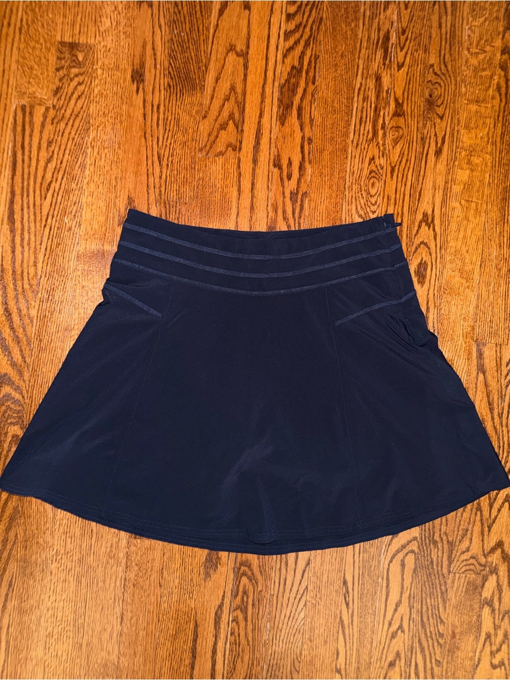 Athleta Navy Circle Skirt with Athletic Waistband
